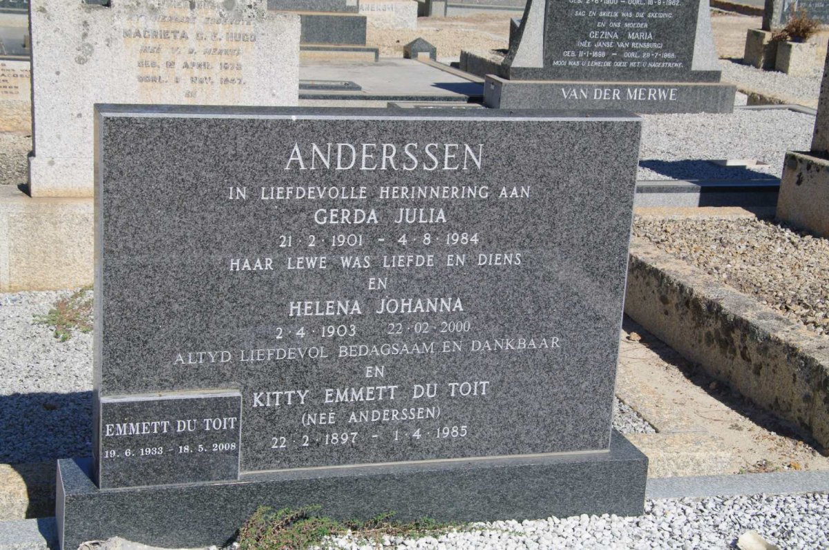 ANDERSSEN Gerda Julia 1901-1984 :: ANDERSSEN Helena Johanna 1903-2000