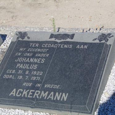 ACKERMAN Johannes Paulus 1922-1971 :: ACKERMAN J.P. 1959-1998