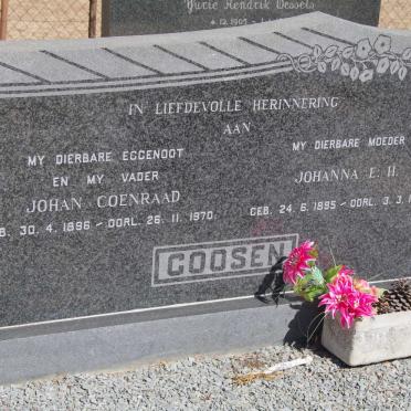 GOOSEN Johan Coenraad 1896-1970 &amp; Johanna E.H. 1895-1988