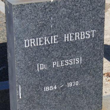 HERBST Driekie nee du PLESSIS 1884-1970