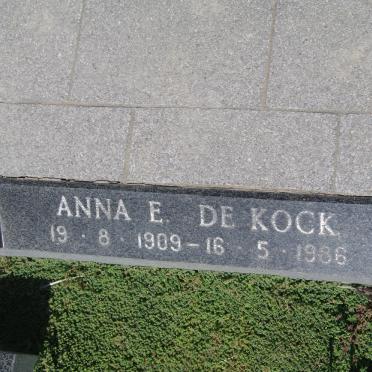 KOCK Anna E., de 1909-1986