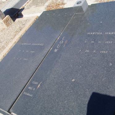 LOUW Adriaan Johannes 1888-1960 &amp; Martha Maria 1893-1987