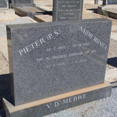 MERWE P.S., van der 1905-1967 &amp; Naomi Monica 1906-2005