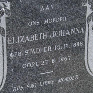 MULLER Elizabeth Johanna nee STADLER 1886-1967
