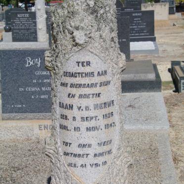 MERWE Daan, v.d. 1926-1947