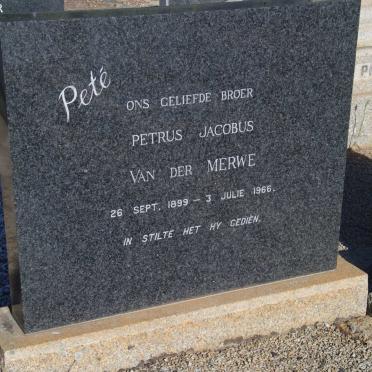 MERWE Petrus Jacobus 1899-1966