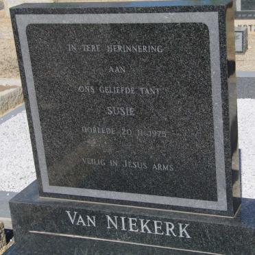 NIEKERK Susie, van -1975