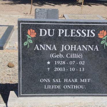 PLESSIS Anna Johanna, du nee CILLIE 1928-2003