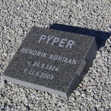 PYPER Hendrik Adriaan 1924-2003