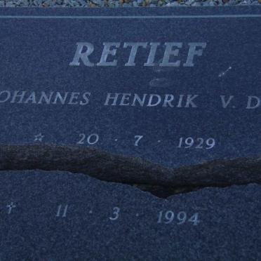 RETIEF Johannes Hendrik V.D.M. 1929-1994