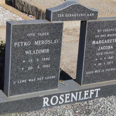 ROSENLEFT Petro Meroslav Wladimir 1892-1982 &amp; Margaretha Jacoba PRINS 1897-1975