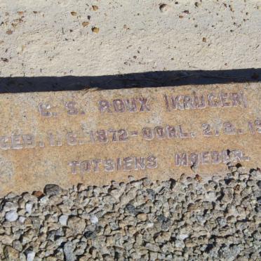 ROUX C.S. nee KRUGER 1872-1954