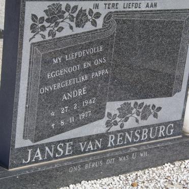 RENSBURG Andre, Janse van 1942-1977