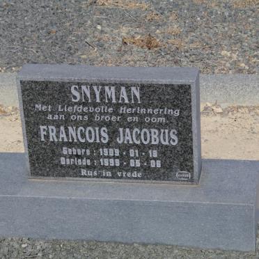 SNYMAN Francois Jacobus 1909-1998