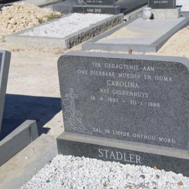 STADLER Carolina nee GELDENHUYS 1893-1988