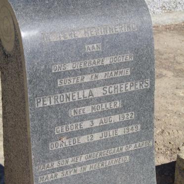 SCHEEPERS Petronella nee MOLLER 1922-1949