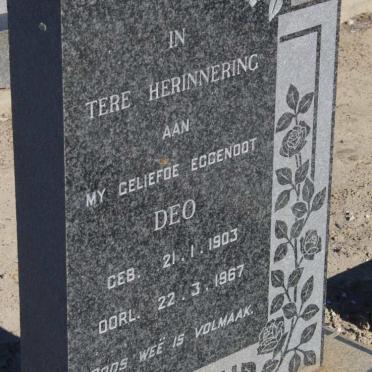 SNYMAN Deo 1903-1967