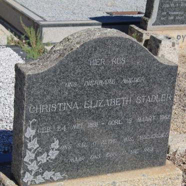 STADLER Christina Elizabeth 1881-1962