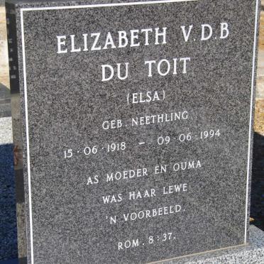 TOIT Elizabeth V.D.B., du nee NEETHLING 1918-1994