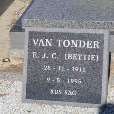 TONDER E.J.C., van 1912-1995 