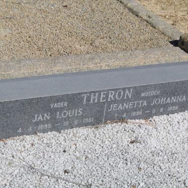 THERON Jan Louis 1895-1961 &amp; Jeanetta Johanna 1896-1998