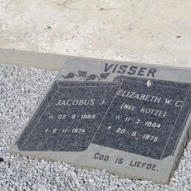 VISSER Jacobus J. 1885-1974 &amp; Elizabeth W.C. KOTZE 1884-1976