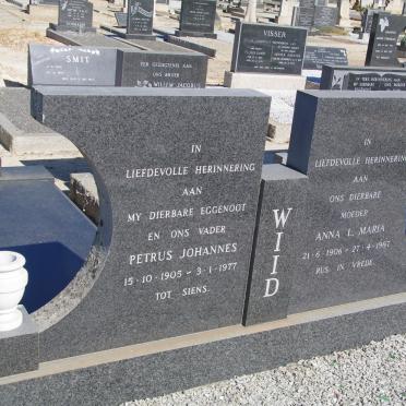 WIID Petrus Johannes 1905-1977 &amp; Anna L. Maria 1906-1987