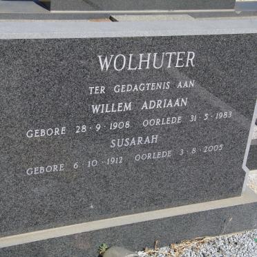 WOLHUTER Willem Adriaan 1908-1983 &amp; Susarah 1912-2005