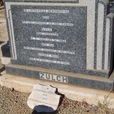 ZULCH Robert Mohr 1888-1949 &amp; Susie RUSSOUW 1889-1942