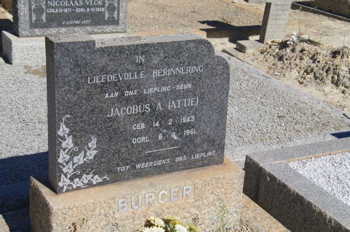 BURGER Jacobus A. 1943-1961