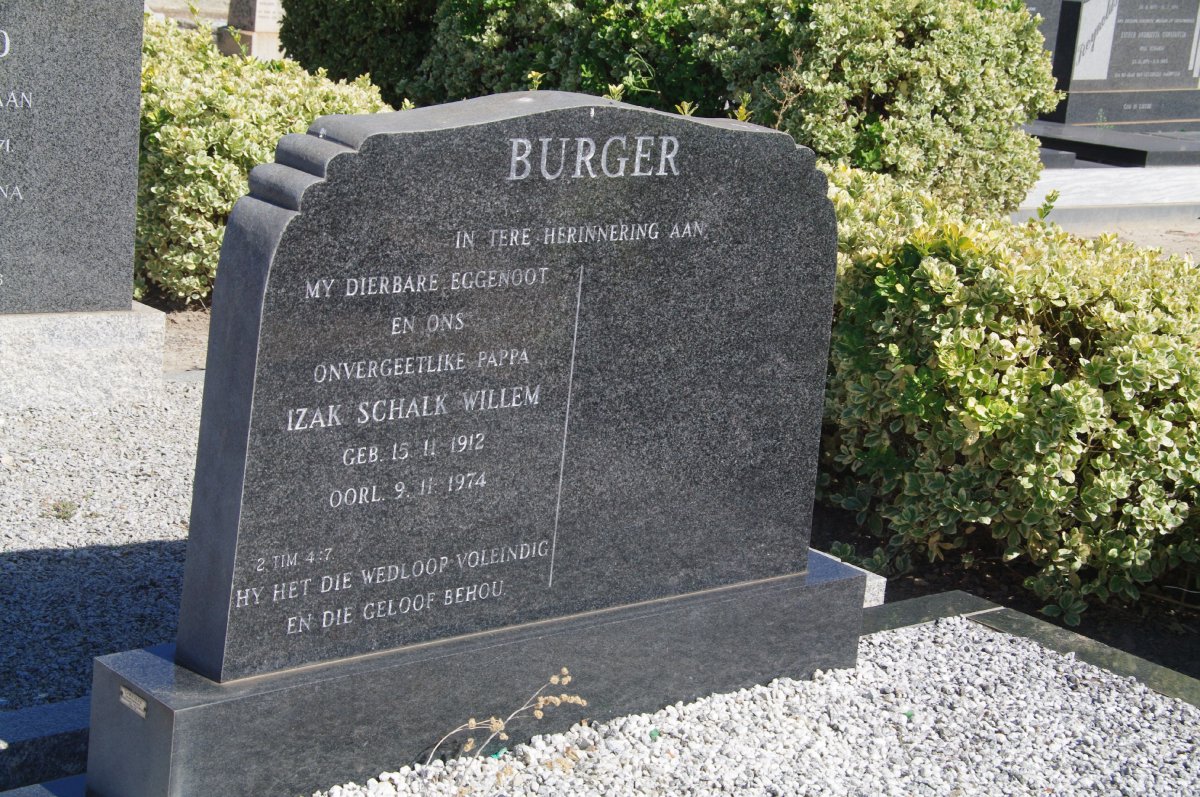 BURGER Izak Schalk Willem 1912-1974