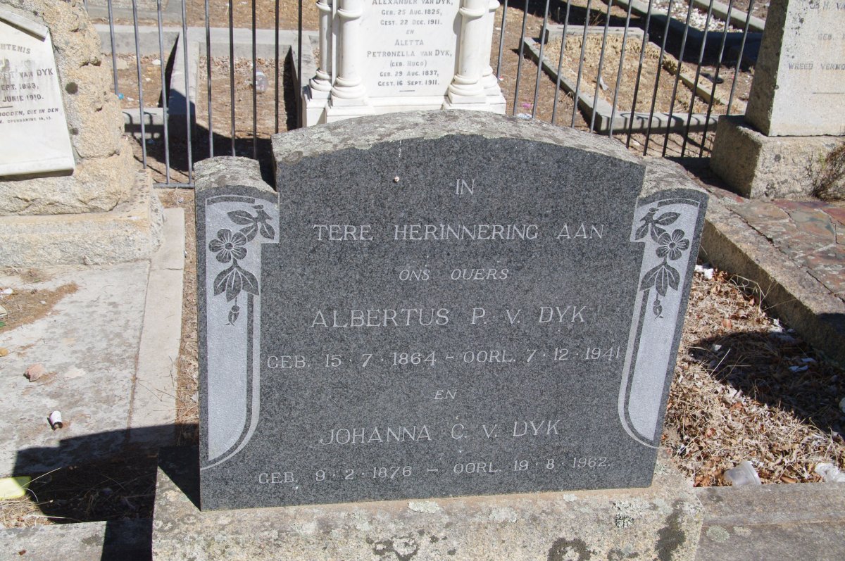 DYK Albertus P., v. 1864-1941 &amp; Johanna C. 1876-1962