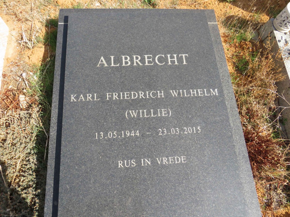 ALBRECHT Karl Friedrich Wilhelm 1944-2015