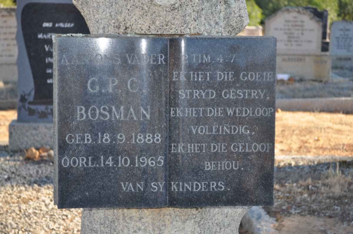 BOSMAN G.P.C. 1888-1965