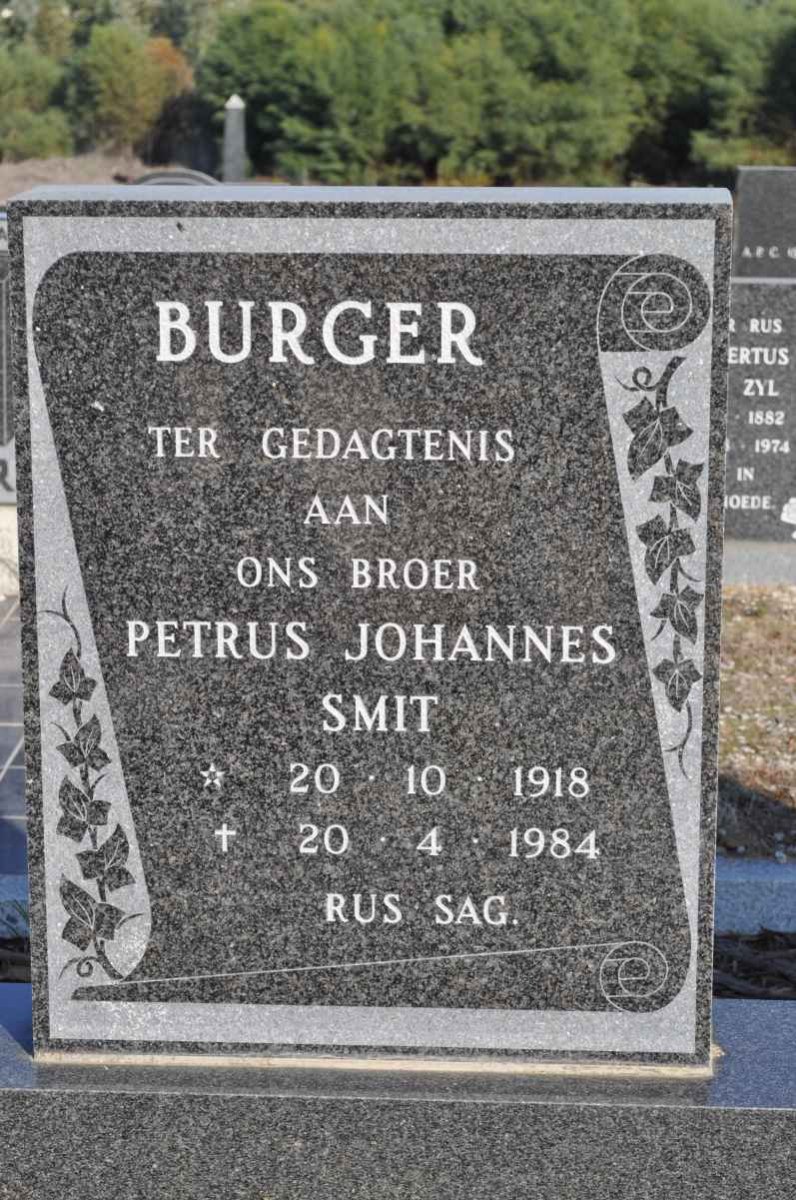 BURGER Petrus Johannes Smit 1918-1984