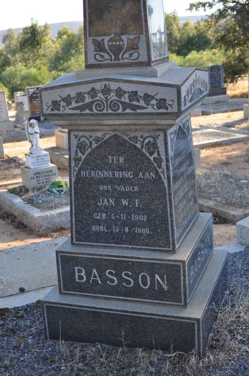 BASSON Jan W.F. 1902-1986