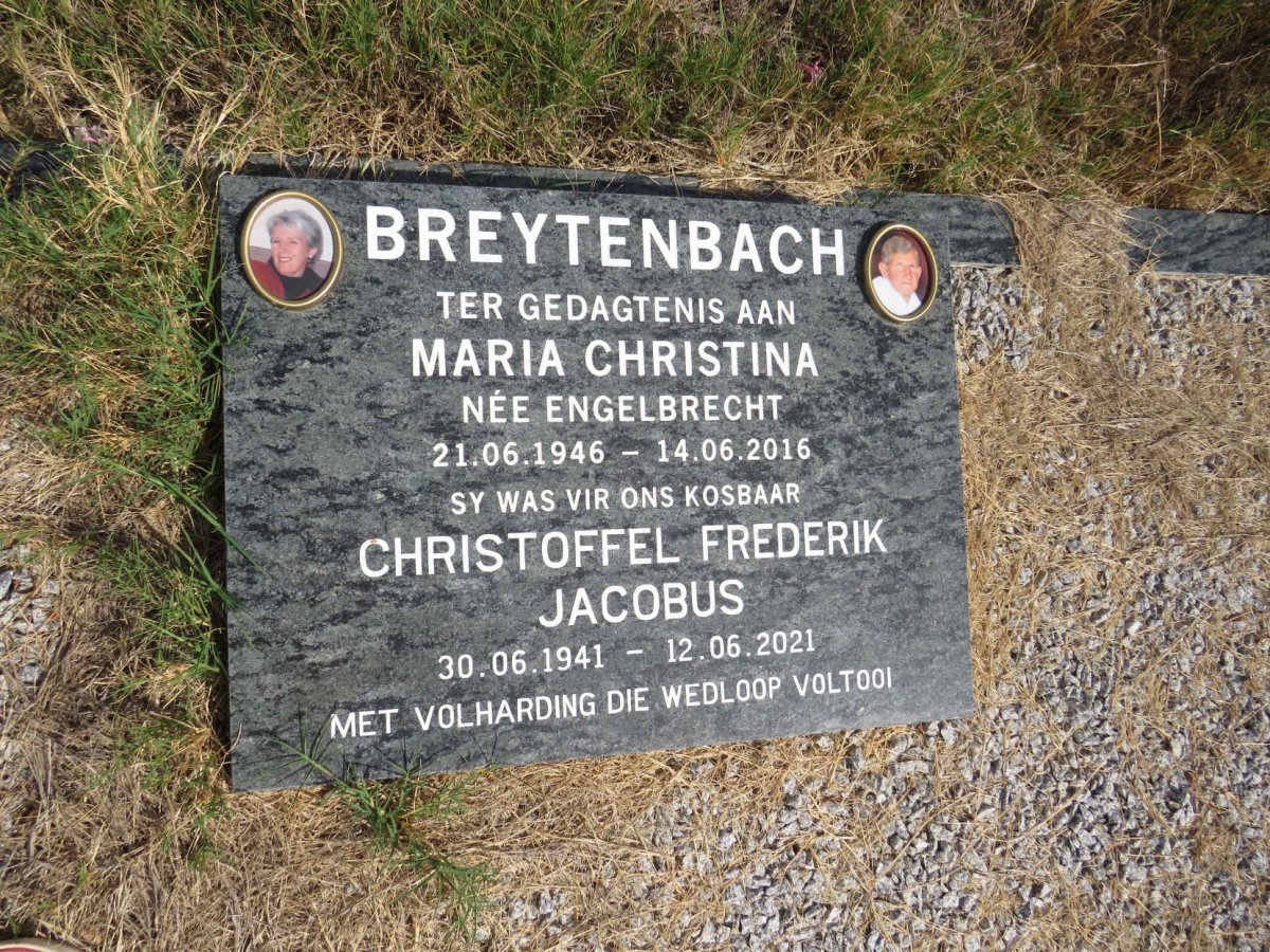 BREYTENBACH Christoffel Frederik Jacobus 1941-2021 & Maria Christina ENGELBRECHT 1946-2016