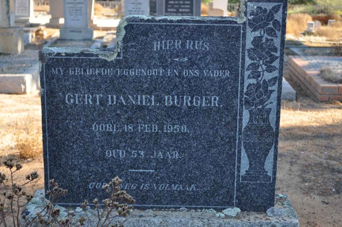 BURGER Gert Daniel -1950
