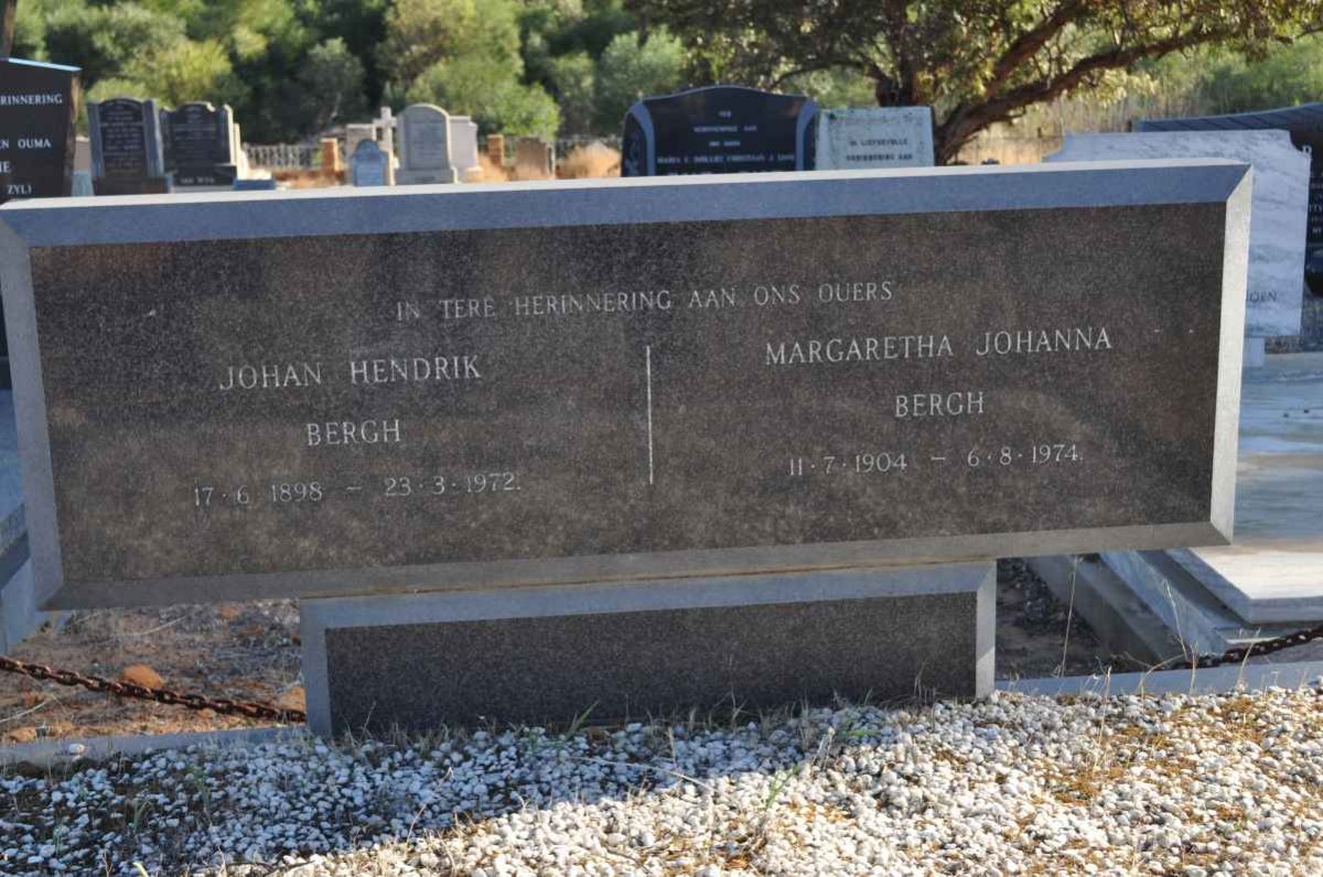 BERGH Johan Hendrik 1898-1972 &amp; Margaretha Johanna 1904-1974