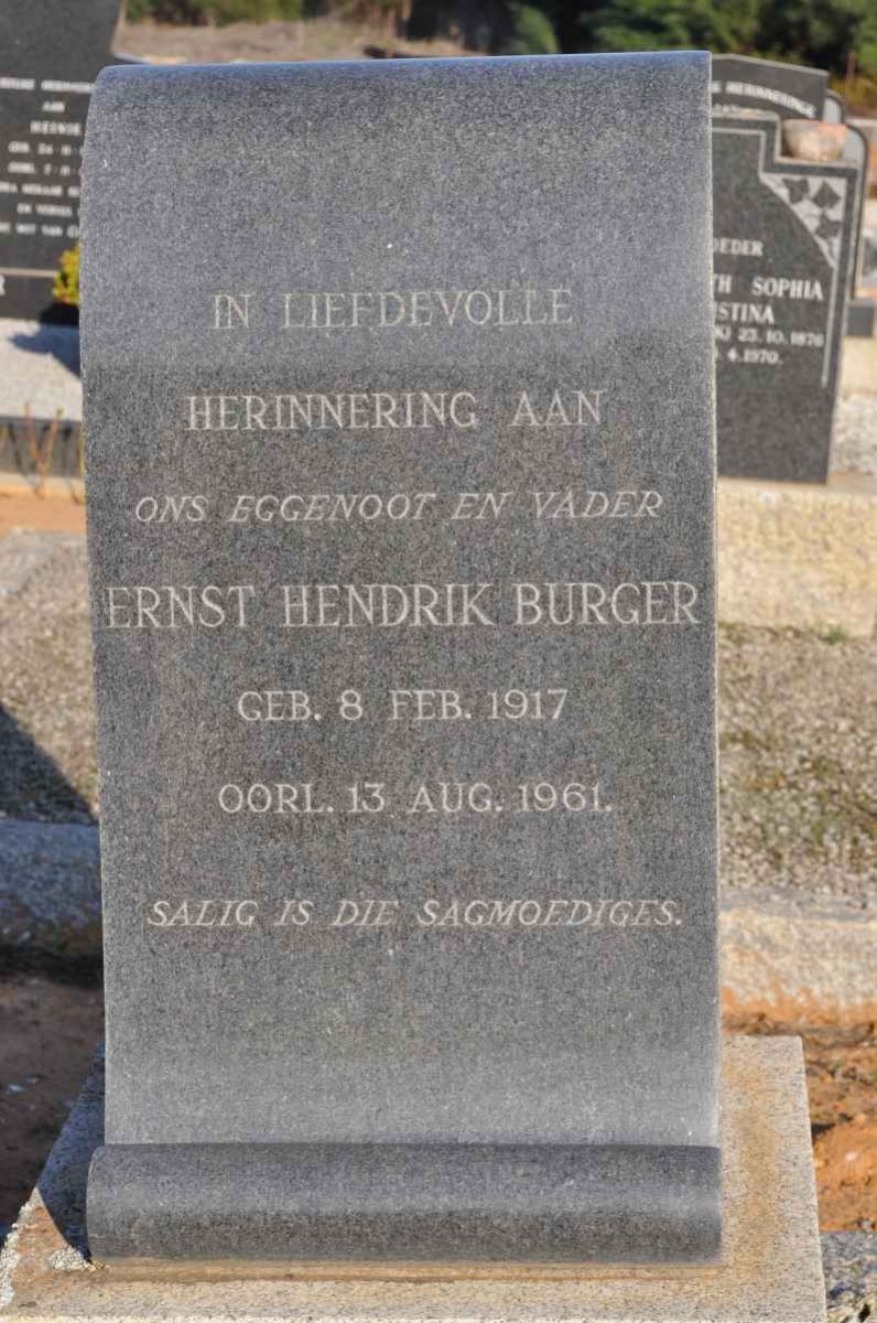 BURGER Ernst Hendrik 1917-1961