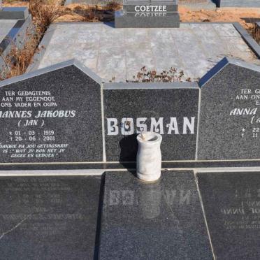 BOSMAN Johannes Jakobus 1919-2001 &amp; Anna Johanna 1921-2005