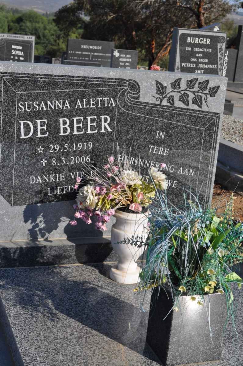 BEER Susanna Aletta, de 1919-2006