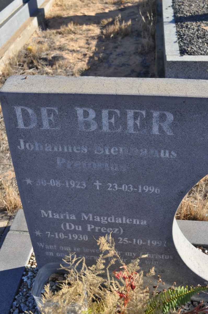 BEER Johannes Stephanus Pretorius, de 1923-1996 &amp; Maria Magdalena DU PREEZ  1930-1992