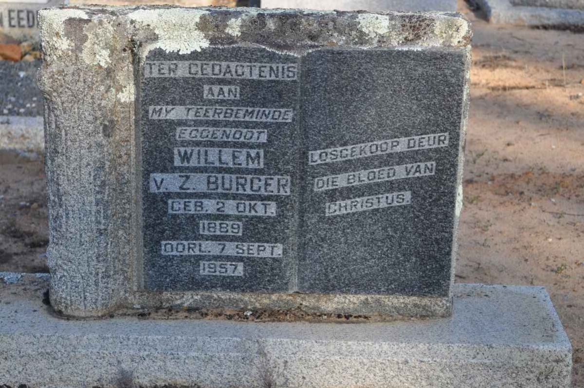 BURGER Willem V.Z. 1889-1957