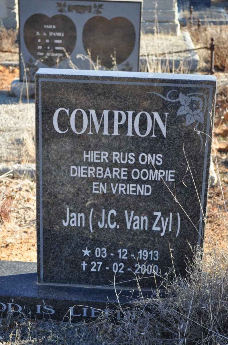 COMPION J.C.Van Zyl 1913-2000