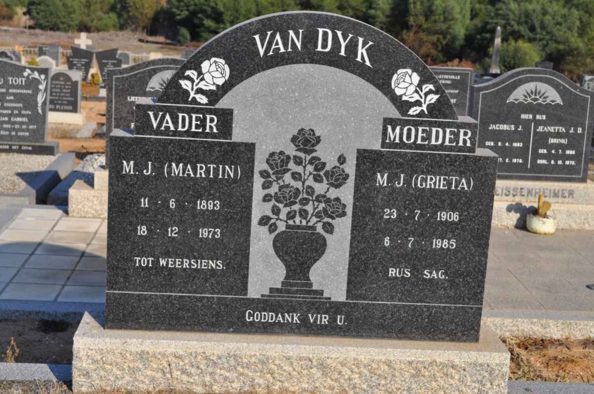 DYK M.J., van 1893-1973 &amp; M.J. 1906-1985