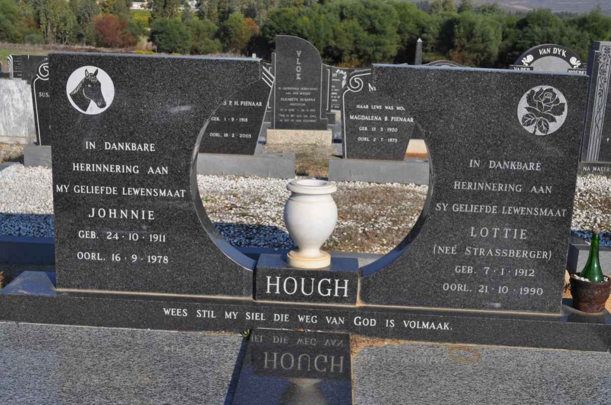 HOUGH Johnnie 1911-1978 &amp; Lottie STRASSBERGER 1912-1990