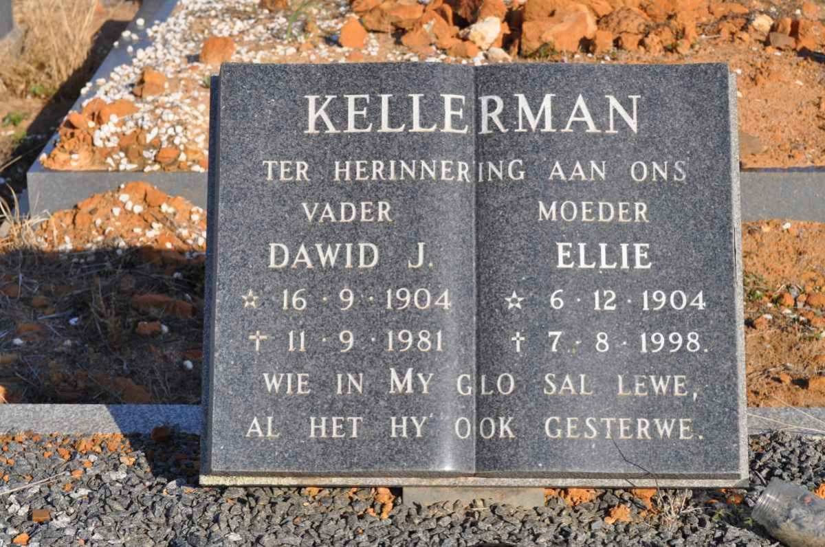 KELLERMAN Dawid J. 1904-1981 &amp; Ellie 1904-1998