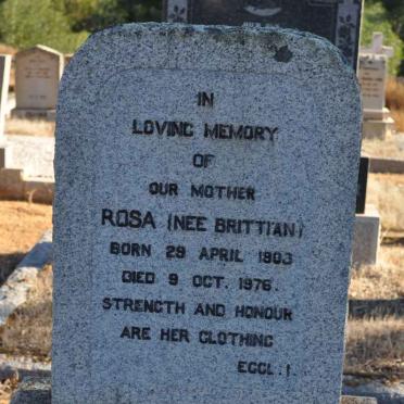KRUGER Rosa nee BRITTAIN 1903-1976
