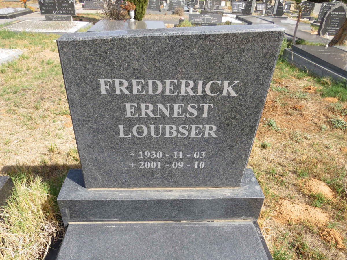 LOUBSER Frederick Ernest 1930-2001